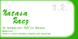 natasa racz business card